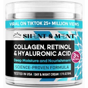 SHENT & MENT Crème Rétinol 3% Visage Cou Décolleté Anti-Âge Anti-Rides Anti-Taches Anti-Acné Hydratante Raffermissante Effet Lifting Collagène Acide Hyaluronique Niacinamide Peau Mature Sensible 50ml - Publicité SHENT & MENT Crème Rétinol 3% Visage Cou Décolleté Anti-Âge Anti-Rides Anti-Taches Anti-Acné Hydratante Raffermissante Effet Lifting Collagène Acide Hyaluronique Niacinamide Peau Mature Sensible 50ml - Publicité