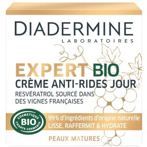 Diadermine Expert Bio Crème Visage Anti-Rides Jour, Resvératrol et Extrait d'Algues, 50ml - Publicité Diadermine Expert Bio Crème Visage Anti-Rides Jour, Resvératrol et Extrait d'Algues, 50ml - Publicité