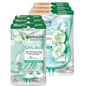Garnier SkinActive Cryo Jelly Masque contour des yeux anti-fatigue en tissu effet glace 3 applications + masque facial anti-fatigue en tissu effet glace 3 applications - Publicité Garnier SkinActive Cryo Jelly Masque contour des yeux anti-fatigue en tissu effet glace 3 applications + masque facial anti-fatigue en tissu effet glace 3 applications - Publicité