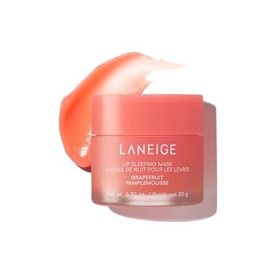 LANEIGE Masque de sommeil pour les lèvres pamplemousse : nourrit, hydrate, vitamine C, murumuru et beurre de karité, antioxydants, squameux, lèvres sèches - Publicité LANEIGE Masque de sommeil pour les lèvres pamplemousse : nourrit, hydrate, vitamine C, murumuru et beurre de karité, antioxydants, squameux, lèvres sèches - Publicité