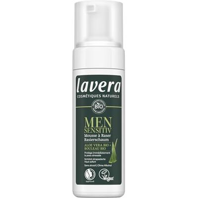 lavera Men sensitiv Mousse à raser protège immédiatement la peau stressée soin doux sans alcool soins pour hommes vegan 150 ml - Publicité lavera Men sensitiv Mousse à raser protège immédiatement la peau stressée soin doux sans alcool soins pour hommes vegan 150 ml - Publicité