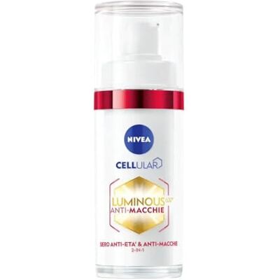 NIVEA Cellular Luminous630 Sérum anti-âge 30 ml Sérum visage contre les rides, les taches et les signes de la météo, sérum visage à l'acide hyaluronique avec booster de collagène, sérum anti-taches - Publicité NIVEA Cellular Luminous630 Sérum anti-âge 30 ml Sérum visage contre les rides, les taches et les signes de la météo, sérum visage à l'acide hyaluronique avec booster de collagène, sérum anti-taches - Publicité