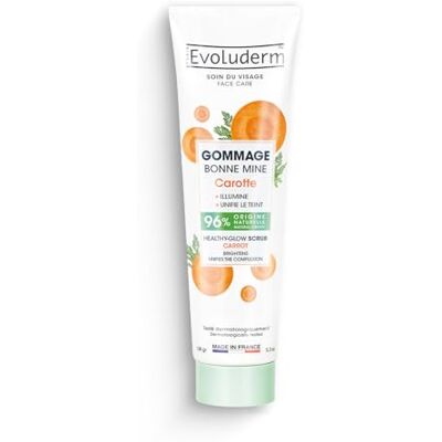 Evoluderm – Gommage Bonne Mine Carotte – 150 ml – 96% d’Origine Naturelle – Végan – Fabrication Française - Publicité Evoluderm – Gommage Bonne Mine Carotte – 150 ml – 96% d’Origine Naturelle – Végan – Fabrication Française - Publicité