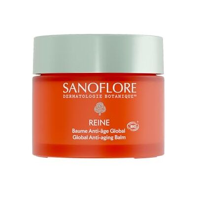 Sanoflore REINE Baume Anti-âge Global Bio, Nourrit et Régénère la peau en profondeur au niveau cellulaire, 50ml - Publicité Sanoflore REINE Baume Anti-âge Global Bio, Nourrit et Régénère la peau en profondeur au niveau cellulaire, 50ml - Publicité