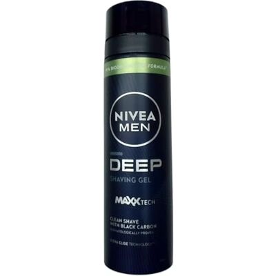 NIVEA Men Gel à raser au charbon noir, nettoyage en profondeur, 200 ml - Publicité NIVEA Men Gel à raser au charbon noir, nettoyage en profondeur, 200 ml - Publicité