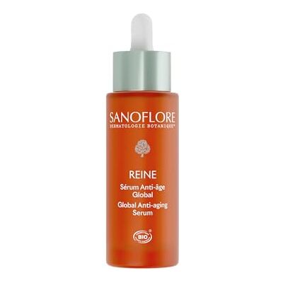 Sanoflore REINE Sérum Anti-âge Global Bio, 99% Naturel, Pour Peaux Sensibles, Certifié Cosmos Organic - Publicité Sanoflore REINE Sérum Anti-âge Global Bio, 99% Naturel, Pour Peaux Sensibles, Certifié Cosmos Organic - Publicité