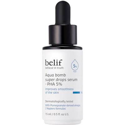 belif Super Drops PHA 5% Sérum hydratant intensif au PHA 5%, améliore la texture de la peau. Soin coréen, beauté coréenne, sérum visage(15ml) - Publicité belif Super Drops PHA 5% Sérum hydratant intensif au PHA 5%, améliore la texture de la peau. Soin coréen, beauté coréenne, sérum visage(15ml) - Publicité