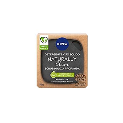 NIVEA Naturally Clean Gommage Visage Solide Nettoyage Profonde 75 g, Peeling visage 100% naturel avec charbon actif et acide citrique, Gommage nettoyant visage avec formule végétalienne - Publicité NIVEA Naturally Clean Gommage Visage Solide Nettoyage Profonde 75 g, Peeling visage 100% naturel avec charbon actif et acide citrique, Gommage nettoyant visage avec formule végétalienne - Publicité