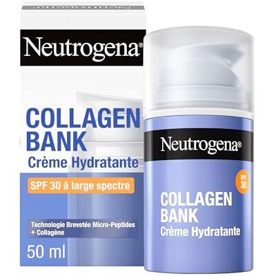 Neutrogena Crème Hydratante Visage Collagen Bank SPF 30 (50 ml) – Micro-peptides + collagène pour préserver le collagène tout en protégeant du soleil – Texture légère sans traces blanches - Publicité Neutrogena Crème Hydratante Visage Collagen Bank SPF 30 (50 ml) – Micro-peptides + collagène pour préserver le collagène tout en protégeant du soleil – Texture légère sans traces blanches - Publicité