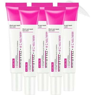 vokkrv Arbutin 7% + Tranexamic Acid 4% Cream, Alpha Arbutin Arbutin 7% Crème, Creme Eclaircissante Peau Noir Puissant, Creme Eclaircissante Visage, Anti-Pigmentation, Black Spot Repair Face Cream(5) - Publicité vokkrv Arbutin 7% + Tranexamic Acid 4% Cream, Alpha Arbutin Arbutin 7% Crème, Creme Eclaircissante Peau Noir Puissant, Creme Eclaircissante Visage, Anti-Pigmentation, Black Spot Repair Face Cream(5) - Publicité
