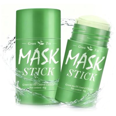 Sikeydels 2 PcsMasque The Vert en Stick,Green Mask Sticks,Visage Thé Vert Nettoyant en Profondeur,Green Masque Stick Pour La Plupart des Types de Peau Femmes Hommes, Hydratant Efficace - Publicité Sikeydels 2 PcsMasque The Vert en Stick,Green Mask Sticks,Visage Thé Vert Nettoyant en Profondeur,Green Masque Stick Pour La Plupart des Types de Peau Femmes Hommes, Hydratant Efficace - Publicité