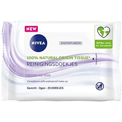 NIVEA Sensitive Lingettes Démaquillantes Lingettes Démaquillantes Pour peaux sensibles Dexpanthénol Nettoyant visage 25 pièces - Publicité NIVEA Sensitive Lingettes Démaquillantes Lingettes Démaquillantes Pour peaux sensibles Dexpanthénol Nettoyant visage 25 pièces - Publicité