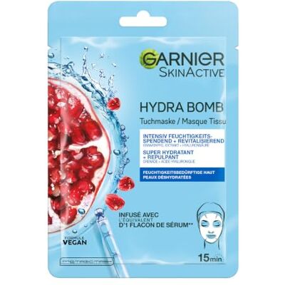 Garnier Coffret 5 Masques Tissu Hydra Bomb Grenade Hydratant & Repulpant Acide hyaluronique, Tissu compostable, Vegan & Cruelty Free, Peaux déshydratées, Formule douce naturelle - Publicité Garnier Coffret 5 Masques Tissu Hydra Bomb Grenade Hydratant & Repulpant Acide hyaluronique, Tissu compostable, Vegan & Cruelty Free, Peaux déshydratées, Formule douce naturelle - Publicité