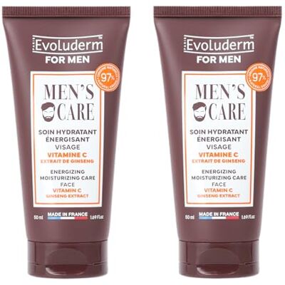 Evoluderm – Soin Hydratant Énergisant Homme – 50 ml – 97% d’Origine Naturelle – Végan – Fabrication Française Lot de 2 x 50ml - Publicité Evoluderm – Soin Hydratant Énergisant Homme – 50 ml – 97% d’Origine Naturelle – Végan – Fabrication Française Lot de 2 x 50ml - Publicité