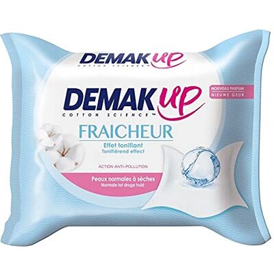 Demak'Up Demak Up Fraîcheur Effet Tonifiant Peaux Normales à Sèches x25 Lingettes (lot de 4) - Publicité Demak'Up Demak Up Fraîcheur Effet Tonifiant Peaux Normales à Sèches x25 Lingettes (lot de 4) - Publicité