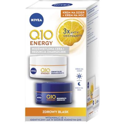 NIVEA Lot de 2 crème de jour Q10 Energy et crème de nuit (2 x 50 ml) - Publicité NIVEA Lot de 2 crème de jour Q10 Energy et crème de nuit (2 x 50 ml) - Publicité
