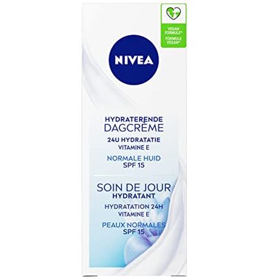 NIVEA Essentials Crème de jour hydratante Crème pour le visage Peaux normales SPF 15 avec vitamine E, extrait de magnolia et extrait de lotus Soin du visage 50 ml - Publicité NIVEA Essentials Crème de jour hydratante Crème pour le visage Peaux normales SPF 15 avec vitamine E, extrait de magnolia et extrait de lotus Soin du visage 50 ml - Publicité
