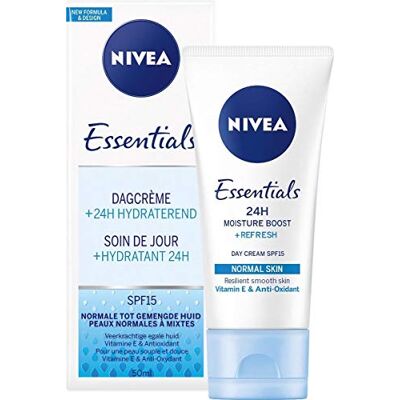 NIVEA Essentials Crème de jour hydratante SPF15, 50 g - Publicité NIVEA Essentials Crème de jour hydratante SPF15, 50 g - Publicité