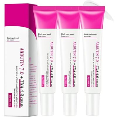 vokkrv Arbutin 7% + Tranexamic Acid 4% Cream, Alpha Arbutin Arbutin 7% Crème, Creme Eclaircissante Peau Noir Puissant, Creme Eclaircissante Visage, Anti-Pigmentation, Black Spot Repair Face Cream (3) - Publicité vokkrv Arbutin 7% + Tranexamic Acid 4% Cream, Alpha Arbutin Arbutin 7% Crème, Creme Eclaircissante Peau Noir Puissant, Creme Eclaircissante Visage, Anti-Pigmentation, Black Spot Repair Face Cream (3) - Publicité