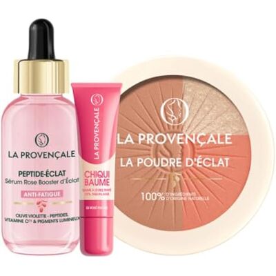 La Provençale Trio Anti-Fatigue : Sérum Peptide-Éclat, Poudre de Soleil 3-en-1 & Chiqui Baume à Lèvres Routine Éclat Visage & Lèvres Enrichi en Olive & Peptides 30ml, 8g & 10ml - Publicité La Provençale Trio Anti-Fatigue : Sérum Peptide-Éclat, Poudre de Soleil 3-en-1 & Chiqui Baume à Lèvres Routine Éclat Visage & Lèvres Enrichi en Olive & Peptides 30ml, 8g & 10ml - Publicité