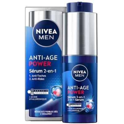 Nivea Men Power Sérum Visage 2-en-1 SPF30 - Sérum Visage - Publicité Nivea Men Power Sérum Visage 2-en-1 SPF30 - Sérum Visage - Publicité