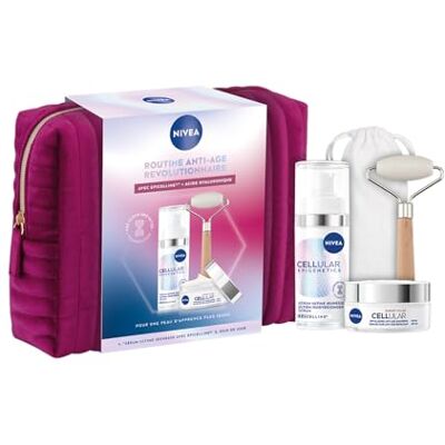 NIVEA Trousse Soin Visage Anti-Âge Révolutionnaire Sérum Ultime Jeunesse Epigenetics (30 ml) Technologie Age Clock + Soin de Jour FPS 30 Cellular Expert Filler (50 ml) Tous Types de Peaux - Publicité NIVEA Trousse Soin Visage Anti-Âge Révolutionnaire Sérum Ultime Jeunesse Epigenetics (30 ml) Technologie Age Clock + Soin de Jour FPS 30 Cellular Expert Filler (50 ml) Tous Types de Peaux - Publicité