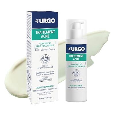 Urgo Concentré Sébo-Régulateur Anti-Imperfections 30 ml Purifie, matifie les peaux à tendance acnéique et réduit l'excès de sébum Note Yuka: 91/100* - Publicité Urgo Concentré Sébo-Régulateur Anti-Imperfections 30 ml Purifie, matifie les peaux à tendance acnéique et réduit l'excès de sébum Note Yuka: 91/100* - Publicité