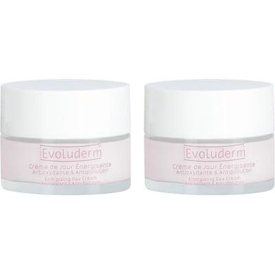 Evoluderm Crème de Jour Énergisante Antioxydante & Anti-Pollution 50 ml 97% d'Origine Naturelle Végan Fabrication Française Lot de 2 x 50 ml - Publicité Evoluderm Crème de Jour Énergisante Antioxydante & Anti-Pollution 50 ml 97% d'Origine Naturelle Végan Fabrication Française Lot de 2 x 50 ml - Publicité