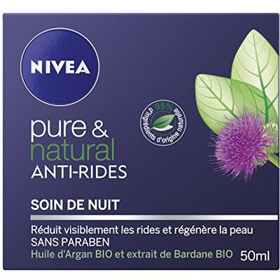 NIVEA Pure et Natural Soin de Nuit Anti-Rides 50 ml - Publicité NIVEA Pure et Natural Soin de Nuit Anti-Rides 50 ml - Publicité