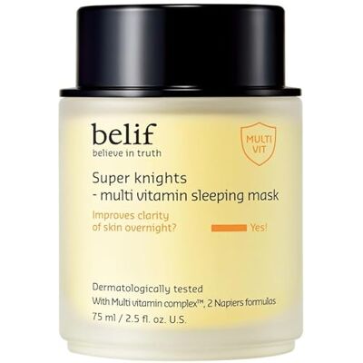 Belif Super Knights Masque de Nuit Multivitaminé - Peau Terne, 75ml - Publicité Belif Super Knights Masque de Nuit Multivitaminé - Peau Terne, 75ml - Publicité