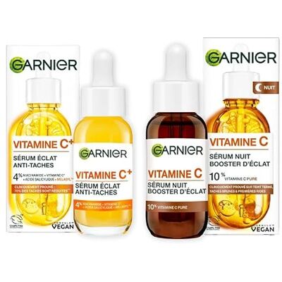 Garnier Coffret Duo Sérums Vitamine C Jour & Nuit Éclat Visage 2x30ml - Publicité Garnier Coffret Duo Sérums Vitamine C Jour & Nuit Éclat Visage 2x30ml - Publicité