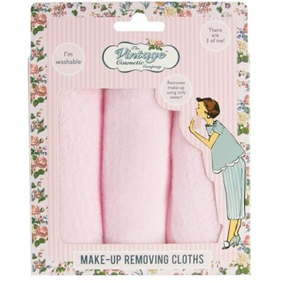 The Vintage Cosmetic Company Lingettes démaquillantes pour un démaquillage facile, lot de trois lingettes - Publicité The Vintage Cosmetic Company Lingettes démaquillantes pour un démaquillage facile, lot de trois lingettes - Publicité