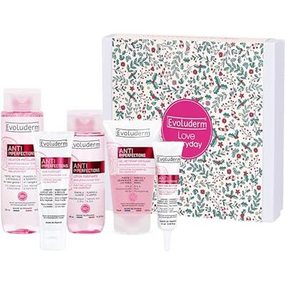 Evoluderm – Coffret Cadeau Femme Soins Visage Anti-Imperfections 5 Produits (Noël) - Publicité Evoluderm – Coffret Cadeau Femme Soins Visage Anti-Imperfections 5 Produits (Noël) - Publicité