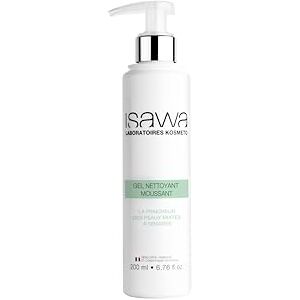 ISAWA Gel Nettoyant Moussant Visage, 200 ml, Pour Peaux Mixtes à Grasses, 96,7% d'Ingrédients d’Origine Naturelle - Publicité ISAWA Gel Nettoyant Moussant Visage, 200 ml, Pour Peaux Mixtes à Grasses, 96,7% d'Ingrédients d’Origine Naturelle - Publicité