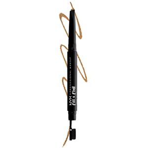 NYX PROFESSIONAL MAKEUP Crayon à Sourcils Fill & Fluff, Formule à la Pommade Crémeuse, Pointe Précise, Embout Brosse pour Estomper, Blonde - Publicité NYX PROFESSIONAL MAKEUP Crayon à Sourcils Fill & Fluff, Formule à la Pommade Crémeuse, Pointe Précise, Embout Brosse pour Estomper, Blonde - Publicité