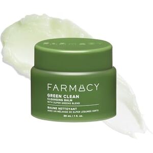 Farmacy Green Clean Baume démaquillant imperméable + nettoyant à base d'huile – Double nettoyant exfoliant doux – Fond du baume à la mousse laiteuse (30 ml) - Publicité Farmacy Green Clean Baume démaquillant imperméable + nettoyant à base d'huile – Double nettoyant exfoliant doux – Fond du baume à la mousse laiteuse (30 ml) - Publicité