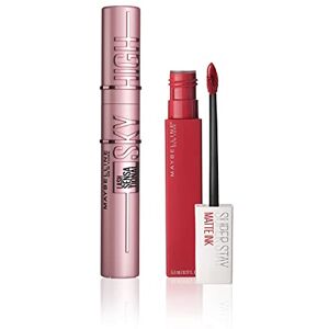Maybelline New York Coffret idée cadeau yeux Sky Is The Limit, Comprend Mascara allongé Sky High et Teinte lèvres longue durée Matte Ink Pioneer (20) - Publicité Maybelline New York Coffret idée cadeau yeux Sky Is The Limit, Comprend Mascara allongé Sky High et Teinte lèvres longue durée Matte Ink Pioneer (20) - Publicité