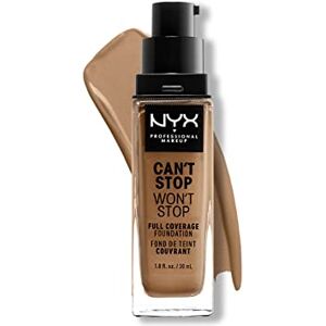 NYX PROFESSIONAL MAKEUP Fond de Teint Liquide Couvrant Tenue 24h Can't Stop Won't Stop Liquid Foundation, Waterproof, Fini Mat, Formule Vegan, Teinte : Caramel (15) - Publicité NYX PROFESSIONAL MAKEUP Fond de Teint Liquide Couvrant Tenue 24h Can't Stop Won't Stop Liquid Foundation, Waterproof, Fini Mat, Formule Vegan, Teinte : Caramel (15) - Publicité