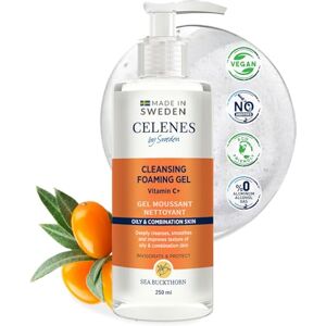 Celenes By Sweden Gel Nettoyant Visage à l'Argousier, Mousse Nettoyante Visage 250ml Nettoyant Visage avec Vitamine C Demaquillage Visage Sans Parabèn-Alcool, Nettoyant Visage Peau Grasse & Mixte - Publicité Celenes By Sweden Gel Nettoyant Visage à l'Argousier, Mousse Nettoyante Visage 250ml Nettoyant Visage avec Vitamine C Demaquillage Visage Sans Parabèn-Alcool, Nettoyant Visage Peau Grasse & Mixte - Publicité