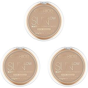 CATRICE Sun Glow Matt Bronzing Powder, poudre bronzante, waterproof, n° 035 Universal Bronze, brun, pour peaux mixtes, pour peaux impures, matifiant, mat, vegan, lot de 3 (3 x 9,5 g) - Publicité CATRICE Sun Glow Matt Bronzing Powder, poudre bronzante, waterproof, n° 035 Universal Bronze, brun, pour peaux mixtes, pour peaux impures, matifiant, mat, vegan, lot de 3 (3 x 9,5 g) - Publicité