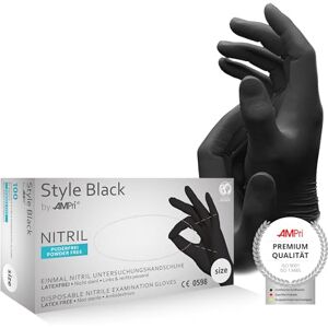 AMPRI 01181 – S –-Style Black nitrile sans poudre Gants en cuir 10 x 100 STUECK + Gratuit Baume 50 ml - Publicité AMPRI 01181 – S –-Style Black nitrile sans poudre Gants en cuir 10 x 100 STUECK + Gratuit Baume 50 ml - Publicité