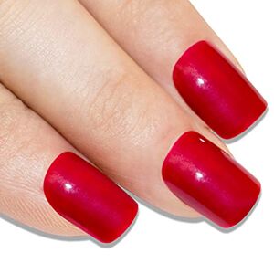 ART bling faux ongles manucure française Rouge Feu me Up Medium Conseils UK - Publicité