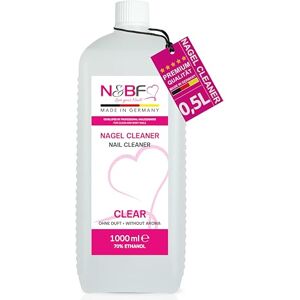 N&BF NAILS FACTROY Nagel Cleaner Klar 1 litre pour les ongles en gel Nettoyant pour ongles Nail-Cleaner 70% d'alcool éthanolique cosmétiquement pur pour dégraisser et nettoyer Made in Germany - Publicité N&BF NAILS FACTROY Nagel Cleaner Klar 1 litre pour les ongles en gel Nettoyant pour ongles Nail-Cleaner 70% d'alcool éthanolique cosmétiquement pur pour dégraisser et nettoyer Made in Germany - Publicité