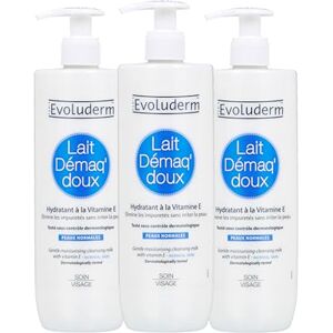 Evoluderm Lait Démaq' Doux Hydratant 500 ml Ingrédients d'Origine Naturelle Végan Fabrication Française Lot de 3 x 500 ml - Publicité Evoluderm Lait Démaq' Doux Hydratant 500 ml Ingrédients d'Origine Naturelle Végan Fabrication Française Lot de 3 x 500 ml - Publicité