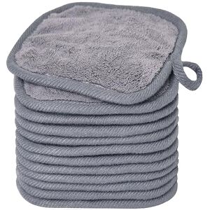 BloomSesame Lot de 12 chiffons démaquillants réutilisables en microfibre douce pour le visage, les yeux, les lèvres 5 x 5inch Gris - Publicité BloomSesame Lot de 12 chiffons démaquillants réutilisables en microfibre douce pour le visage, les yeux, les lèvres 5 x 5inch Gris - Publicité
