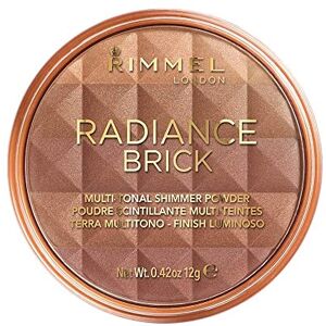 Rimmel Bronzer Radiance Brick Poudre Bronzante Ultra-fine Multi Tons Doux/Brillants, 003 Dark, 12 g - Publicité Rimmel Bronzer Radiance Brick Poudre Bronzante Ultra-fine Multi Tons Doux/Brillants, 003 Dark, 12 g - Publicité
