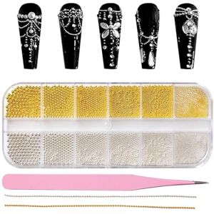 JOOTUEPO Micro Caviar et Mini Caviar, Perles Ongles Rond Bijoux, Perles à dos plat pour nail art, 12 degrés / argent, Pour Décoration De Bijoux à Faire Soi-Même / Décorations D'Ongles - Publicité JOOTUEPO Micro Caviar et Mini Caviar, Perles Ongles Rond Bijoux, Perles à dos plat pour nail art, 12 degrés / argent, Pour Décoration De Bijoux à Faire Soi-Même / Décorations D'Ongles - Publicité