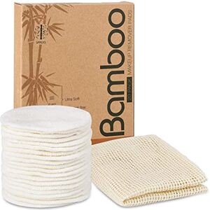 ASPACES Lot de 20 tampons en coton réutilisables et lavables en bambou avec sac à linge en maille de coton, doux pour adultes et enfants - Publicité ASPACES Lot de 20 tampons en coton réutilisables et lavables en bambou avec sac à linge en maille de coton, doux pour adultes et enfants - Publicité