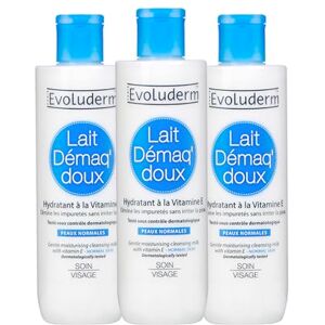 Evoluderm Lait Démaq' Doux Hydratant 250 ml Ingrédients d'Origine Naturelle Végan Fabrication Française Lot de 3 x 250 ml - Publicité Evoluderm Lait Démaq' Doux Hydratant 250 ml Ingrédients d'Origine Naturelle Végan Fabrication Française Lot de 3 x 250 ml - Publicité