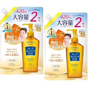 Kakuni Softymo Huile démaquillante profonde recharge 420 ml, démaquillant, huile démaquillante à base d'huile minérale, lot de 2, fabriqué au Japon. Publicité Kakuni Softymo Huile démaquillante profonde recharge 420 ml, démaquillant, huile démaquillante à base d'huile minérale, lot de 2, fabriqué au Japon. Publicité